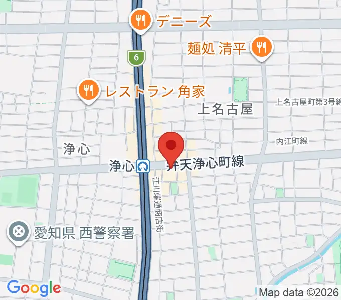 ビッグシティギターズの地図
