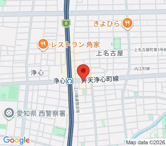 ビッグシティギターズの地図