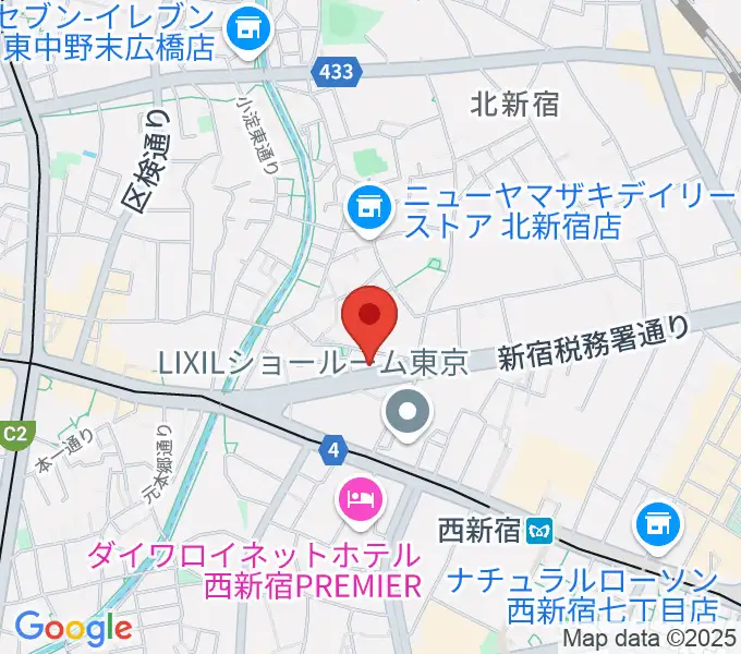 新宿村スタジオの地図