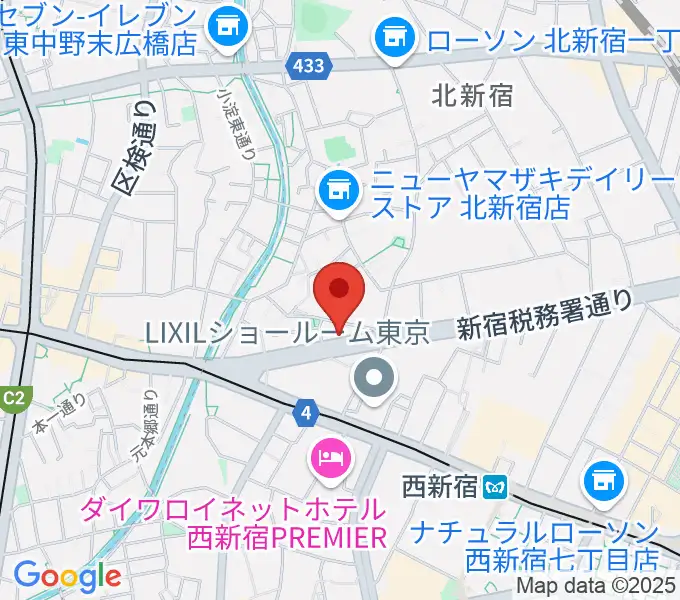 新宿村スタジオの地図