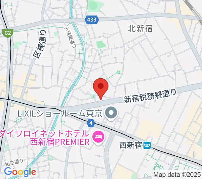 新宿村スタジオの地図