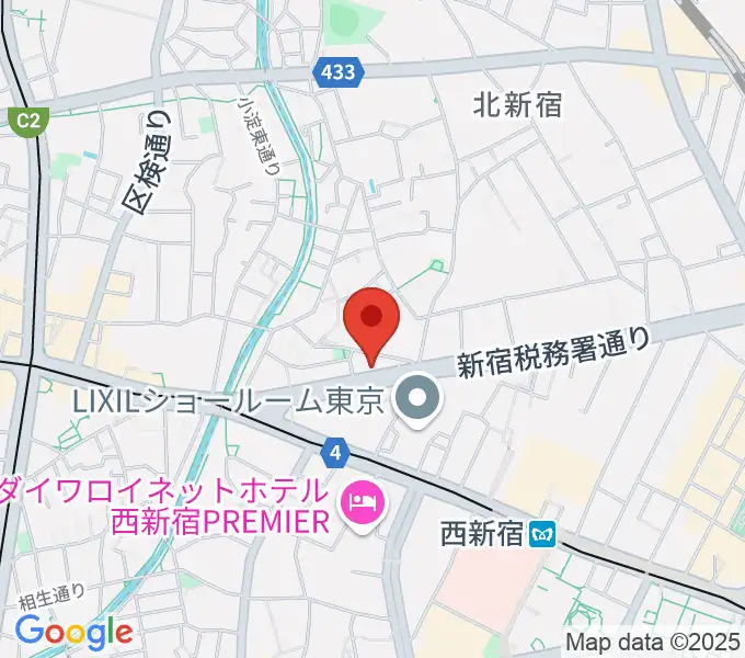 新宿村スタジオの地図