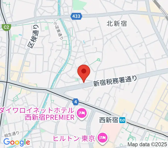 新宿村スタジオの地図