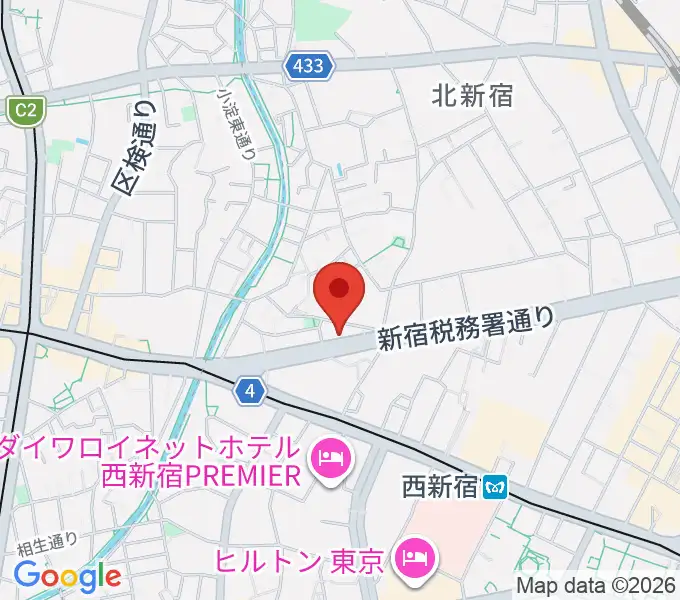 新宿村スタジオの地図