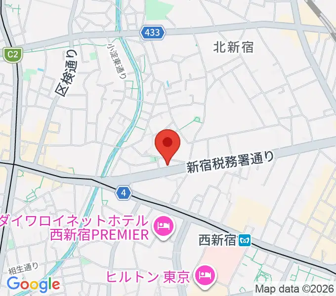 新宿村スタジオの地図