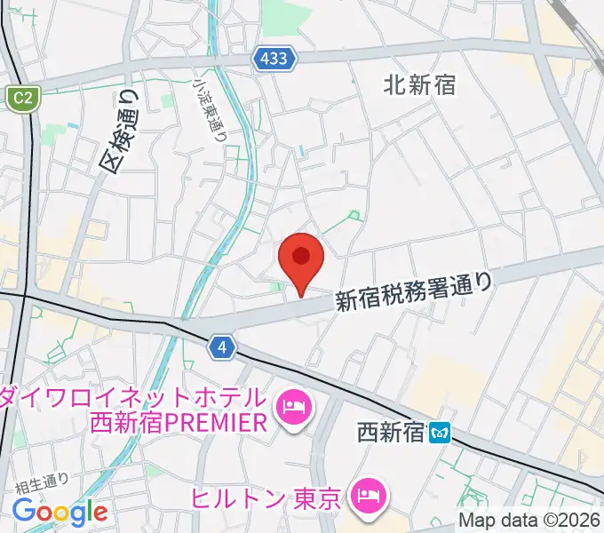 新宿村スタジオの地図