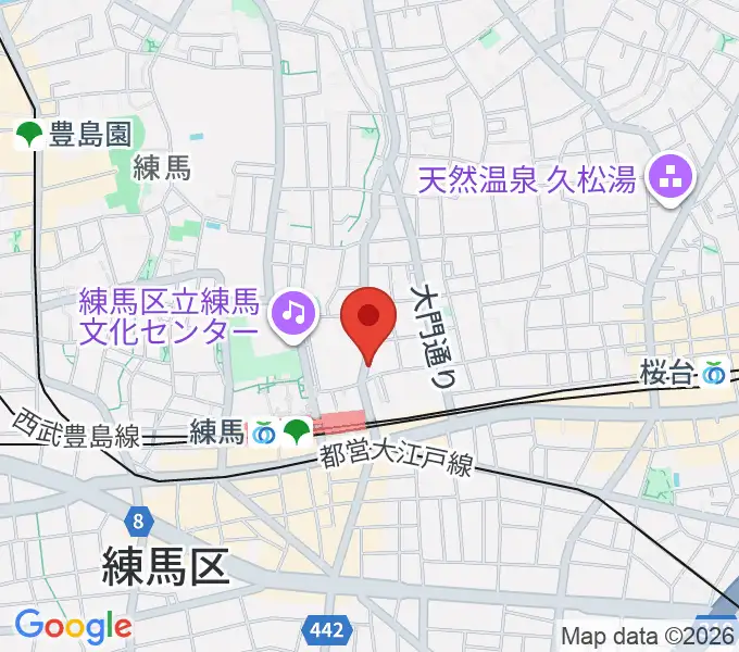 スタジオマザーハウス練馬店の地図