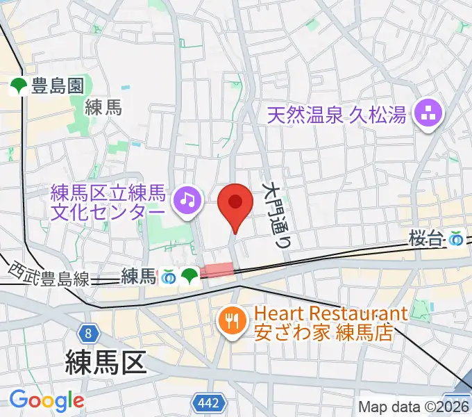 スタジオマザーハウス練馬店の地図