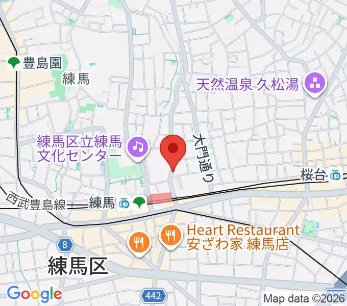 スタジオマザーハウス練馬店の地図