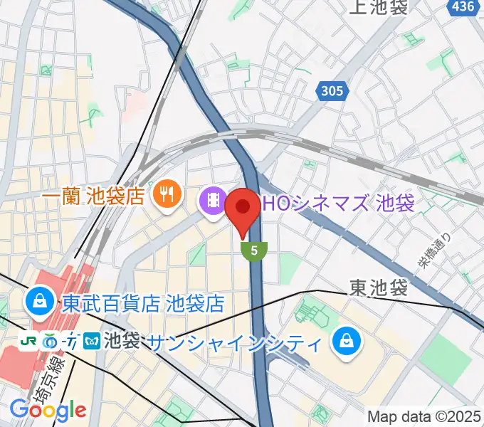 スタジオマザーハウス池袋店の地図