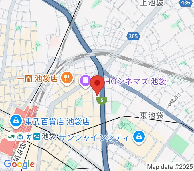 スタジオマザーハウス池袋店の地図