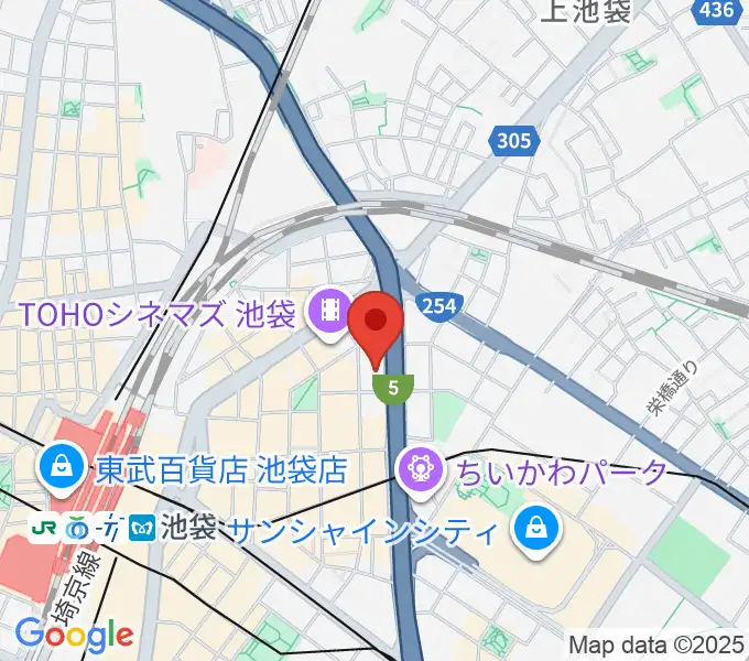 スタジオマザーハウス池袋店の地図