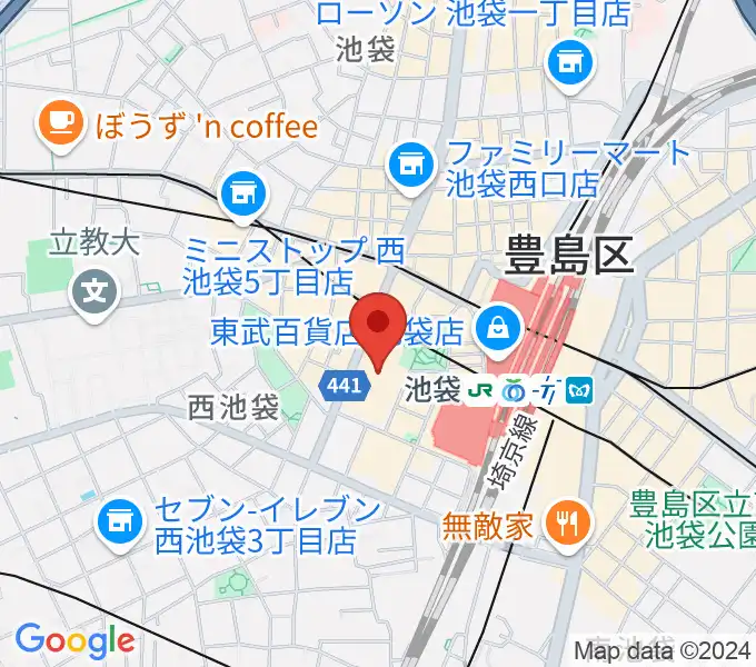 東京芸術劇場の地図