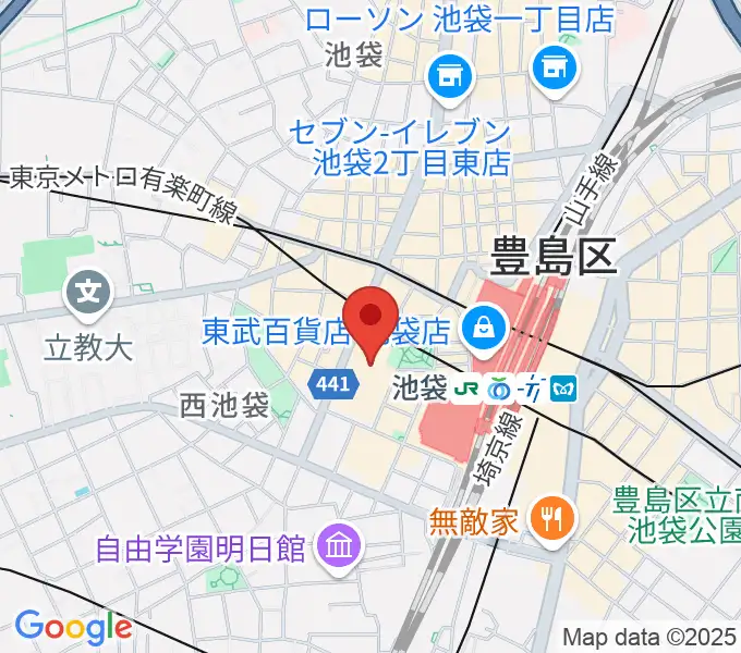 東京芸術劇場の地図