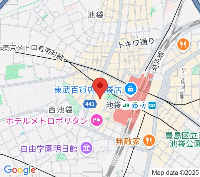東京芸術劇場の地図