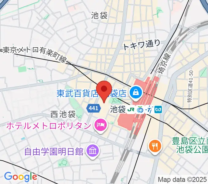 東京芸術劇場の地図