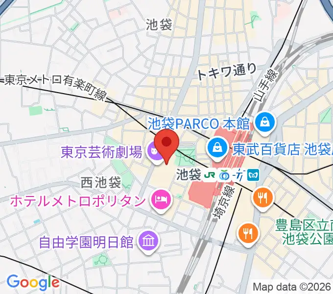 東京芸術劇場の地図