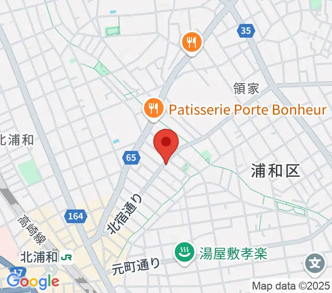 アオバ楽器 浦和音楽院の地図