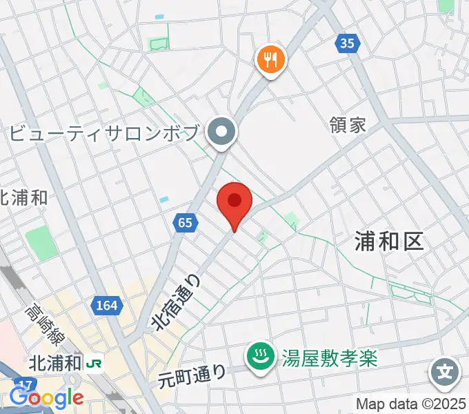 アオバ楽器 浦和音楽院の地図