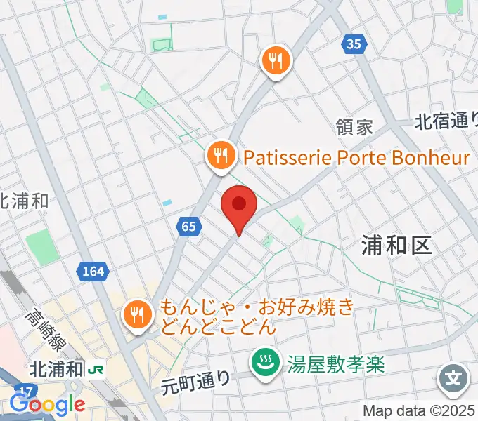 アオバ楽器 浦和音楽院の地図