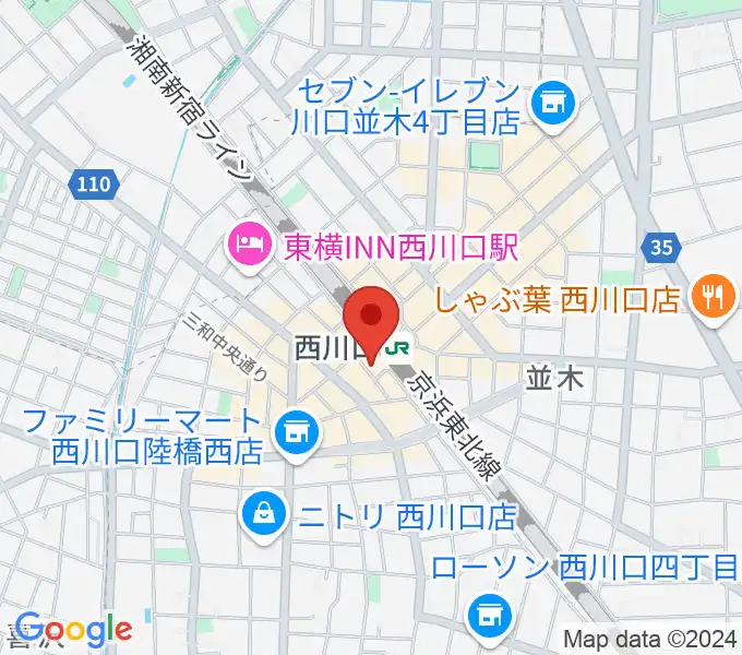 アオバ楽器の地図