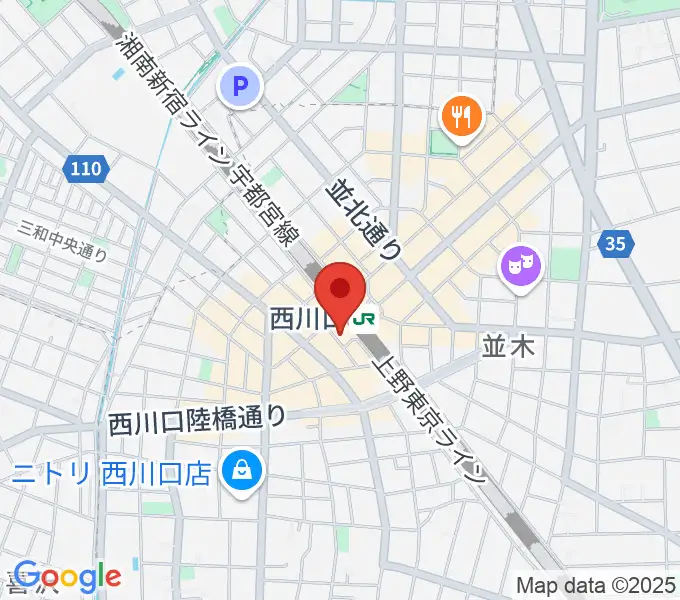 アオバ楽器の地図