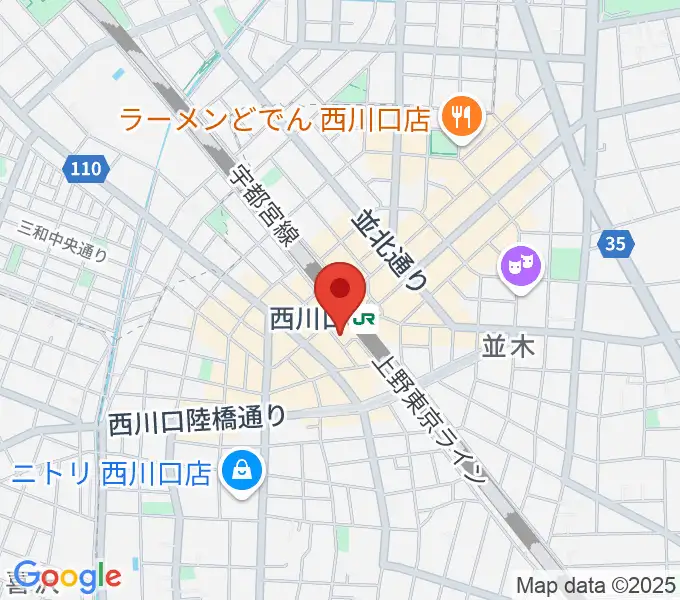 アオバ楽器の地図