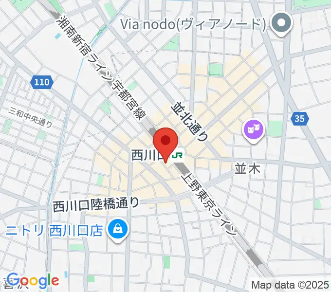 アオバ楽器の地図