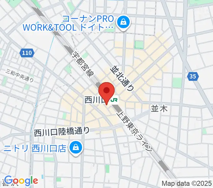 アオバ楽器の地図