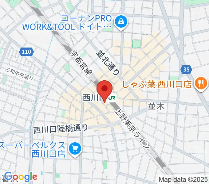アオバ楽器の地図