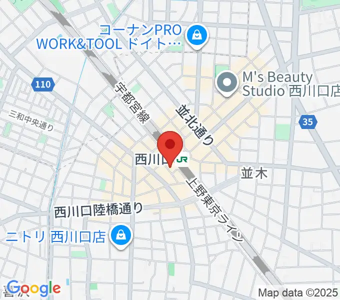 アオバ楽器の地図