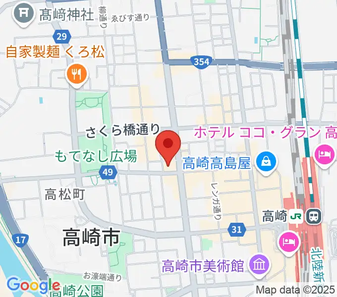 ミュージックランドKEY高崎音楽教室の地図