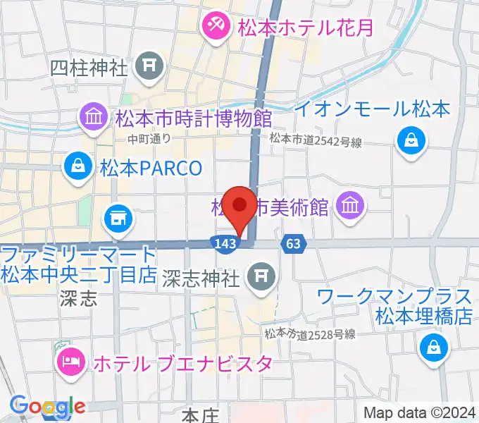 コダマ楽器の地図