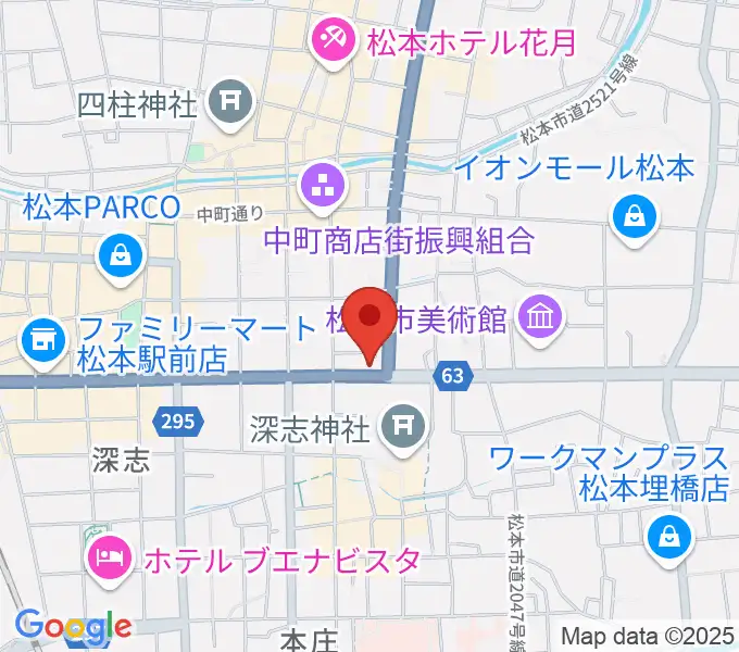 コダマ楽器の地図