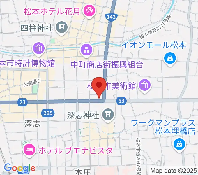 コダマ楽器の地図