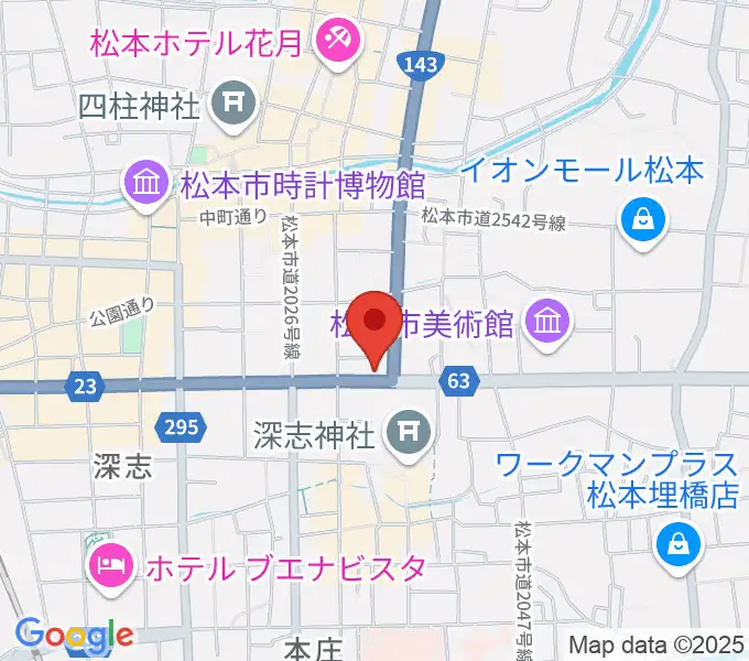 コダマ楽器の地図