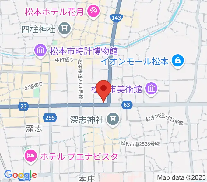 コダマ楽器の地図