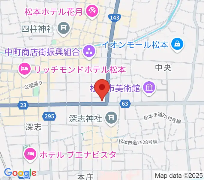 コダマ楽器の地図