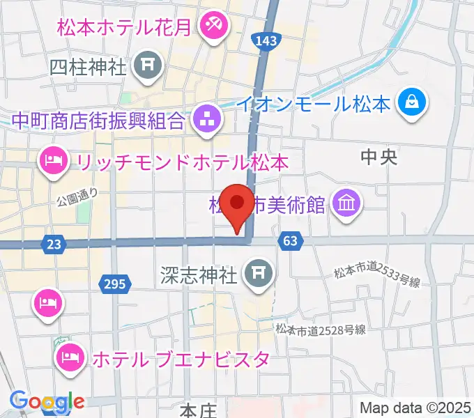 コダマ楽器の地図