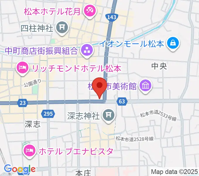 コダマ楽器の地図