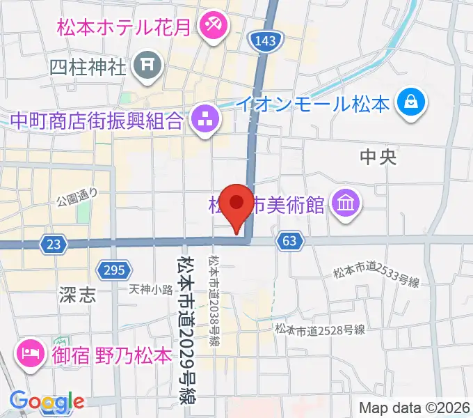 コダマ楽器の地図
