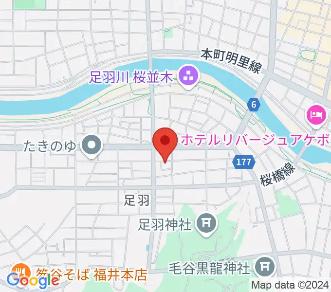 市波音楽教室の地図