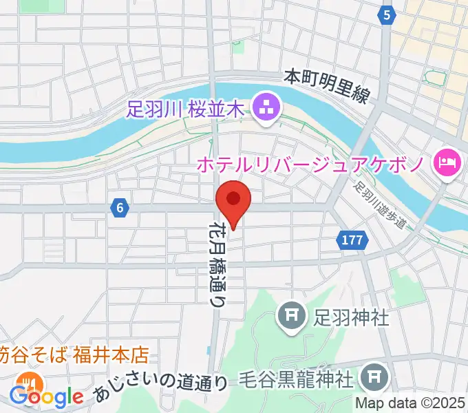 市波音楽教室の地図