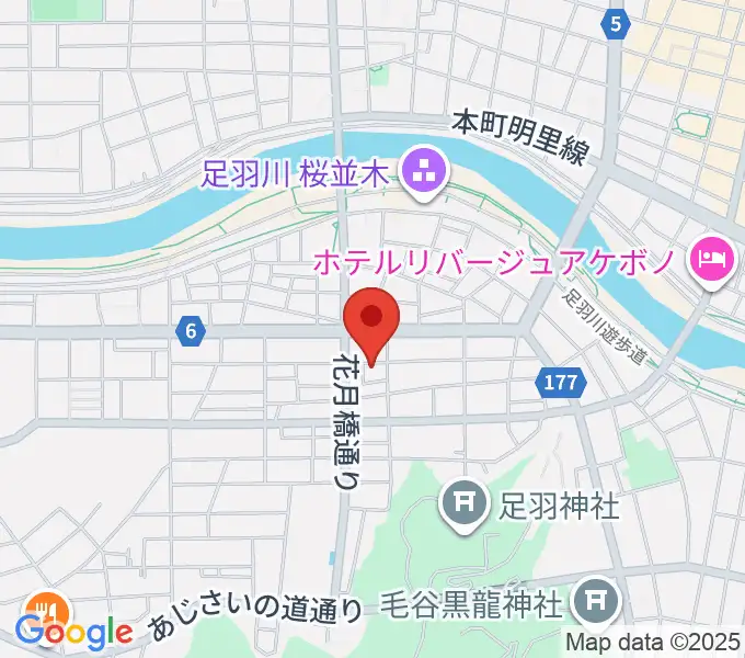 市波音楽教室の地図