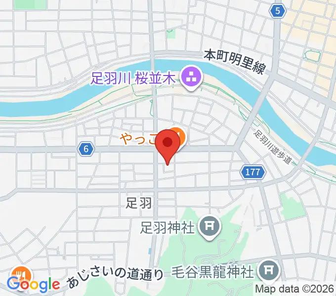 市波音楽教室の地図