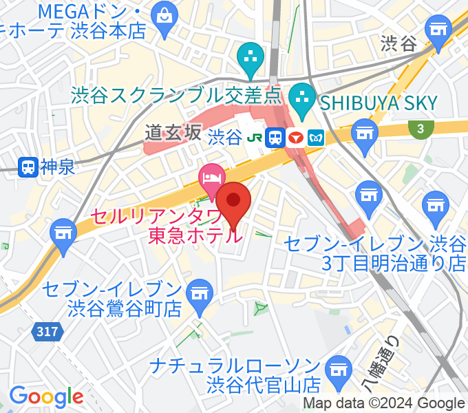 渋谷区文化総合センター大和田の場所