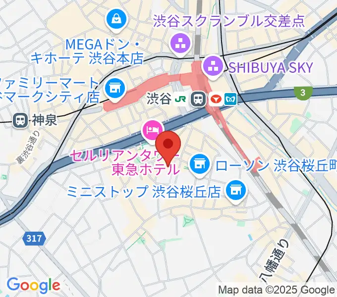 渋谷区文化総合センター大和田の地図