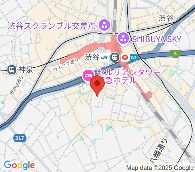 渋谷区文化総合センター大和田の地図
