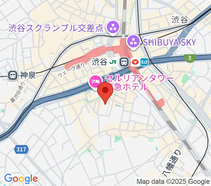渋谷区文化総合センター大和田の地図