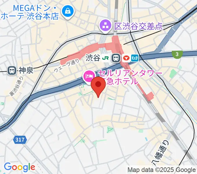 渋谷区文化総合センター大和田の地図